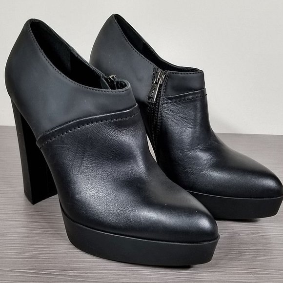 Tiff Platform Pump, Black Leather, Womens Size 9 / 39 - Picture 3 of 10